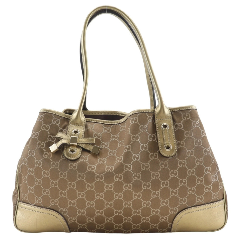 GUCCI Gold Canvas Tote Bag
